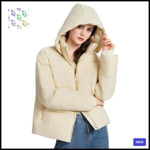 Cropped Puffer Jacket Quilted Lightweight Oversized Chic Winter Coat